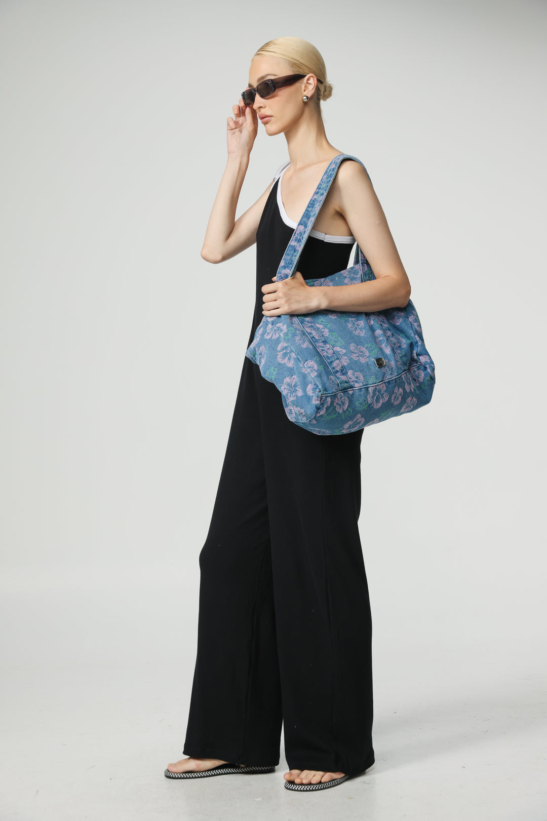 Floral Denim Bag