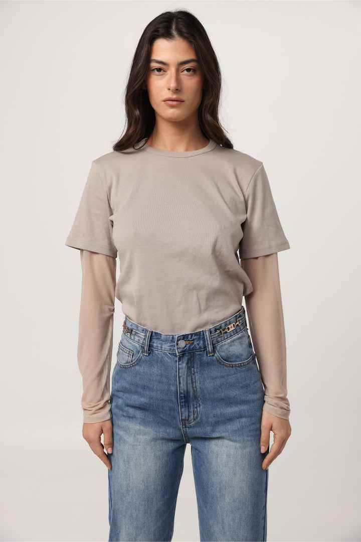 Attached Taupe Shirt