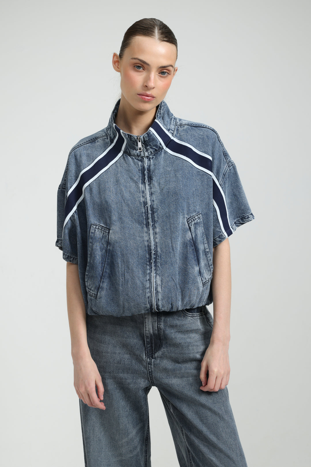 Rocking Light Blue Denim Polo
