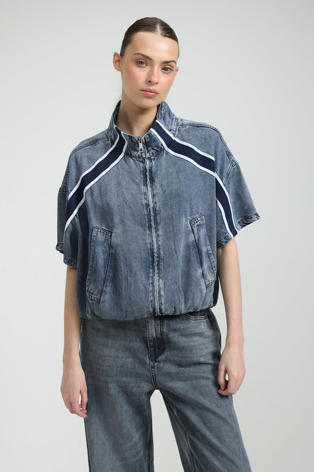 Rocking Light Blue Denim Polo