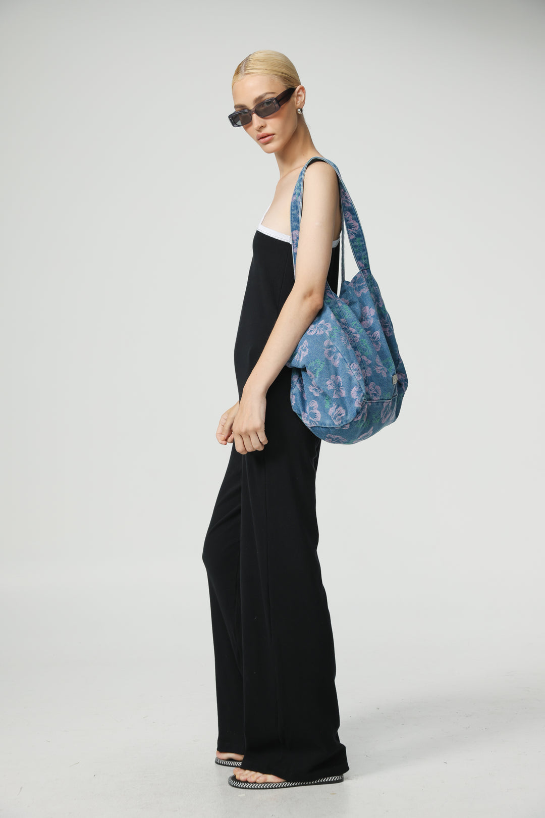 Floral Denim Bag