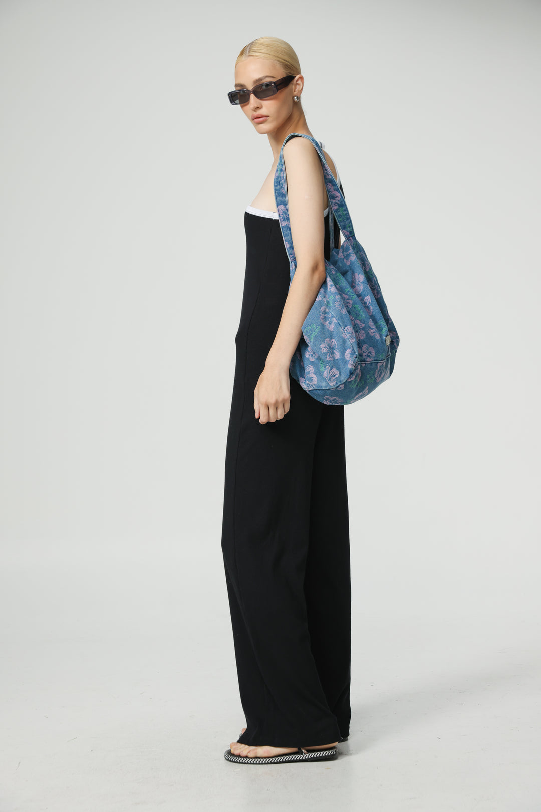 Floral Denim Bag