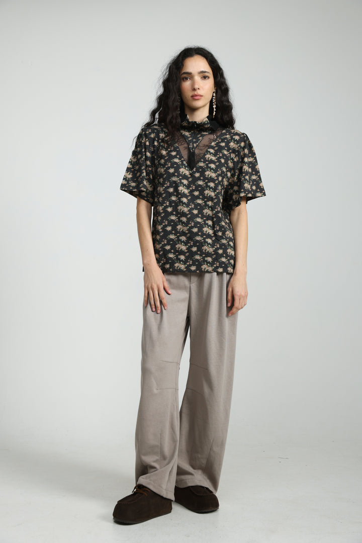 Adamon Floral Lace Polo