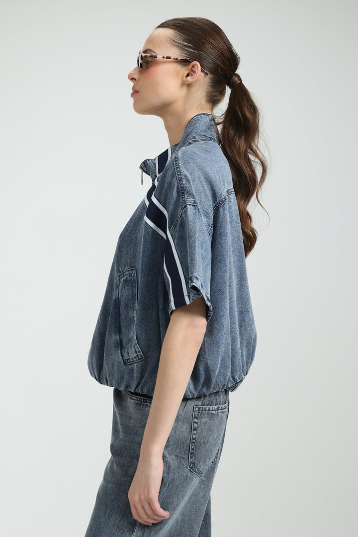 Rocking Light Blue Denim Polo