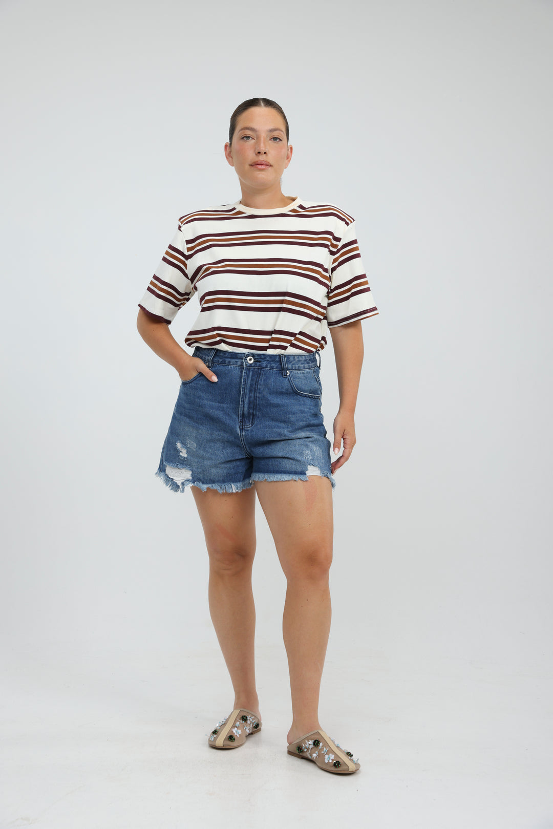 Cocoonut Orange Striped T-Shirt