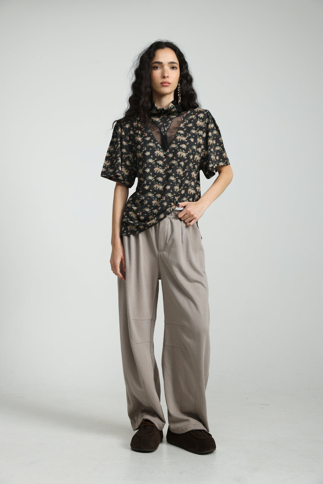 Adamon Floral Lace Polo