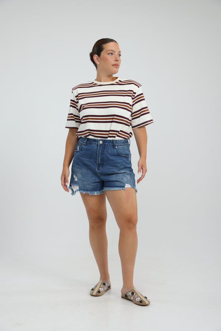 Cocoonut Orange Striped T-Shirt