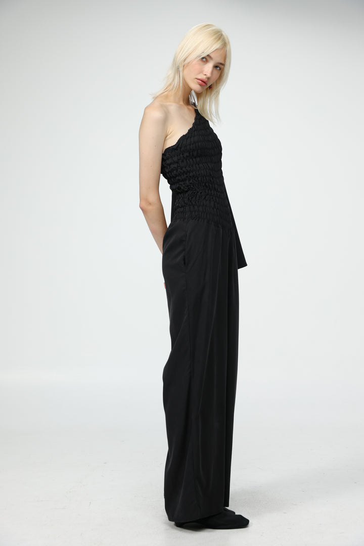 Black One Shoulder Jumpsuit
