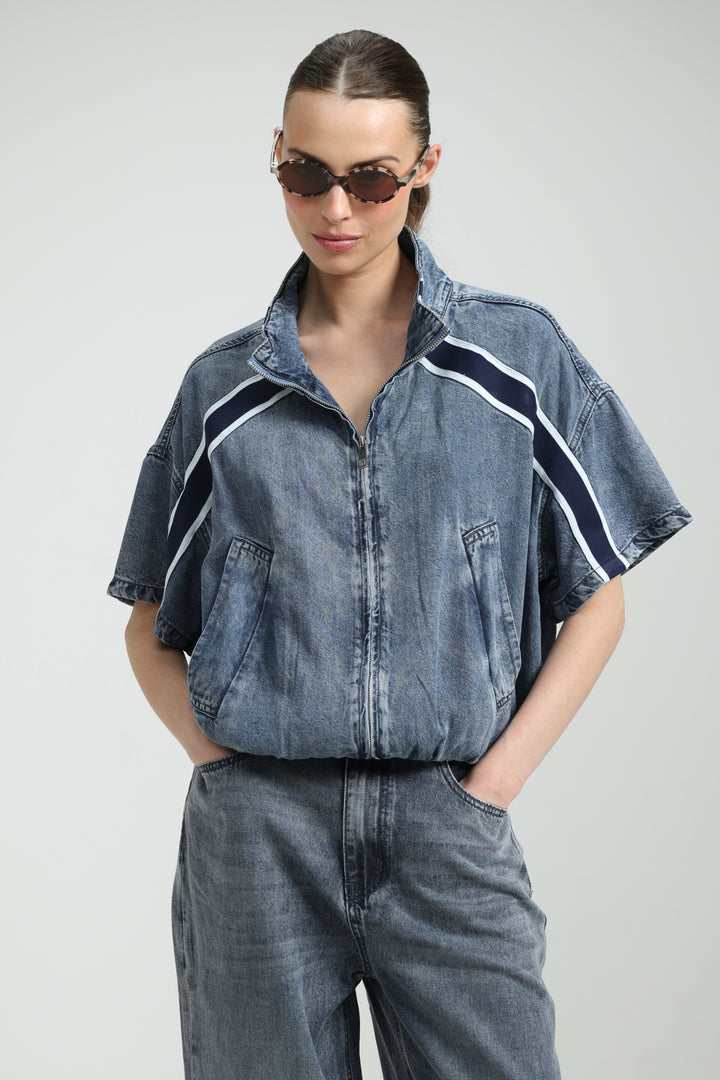 Rocking Light Blue Denim Polo