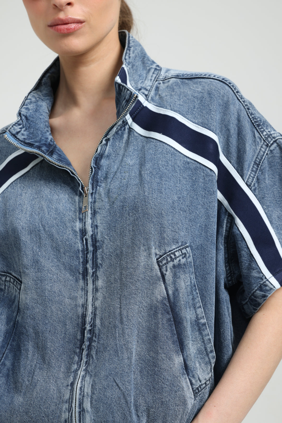 Rocking Light Blue Denim Polo