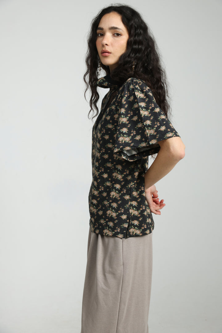 Adamon Floral Lace Polo