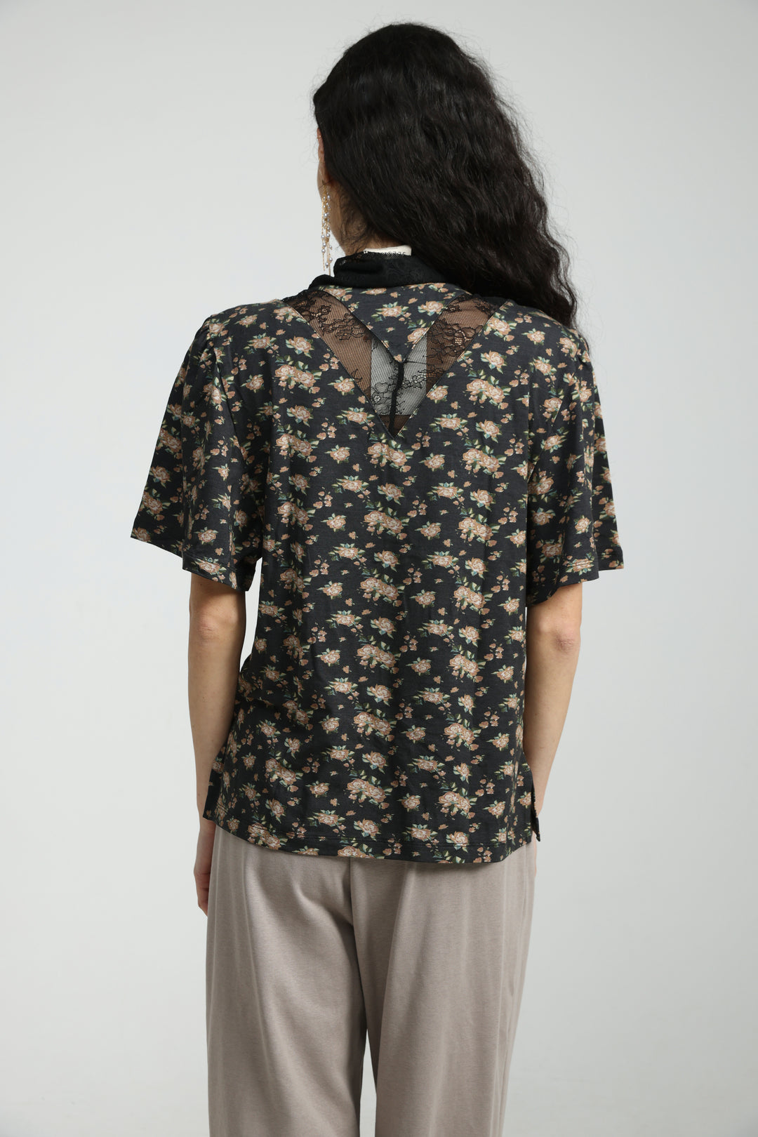 Adamon Floral Lace Polo
