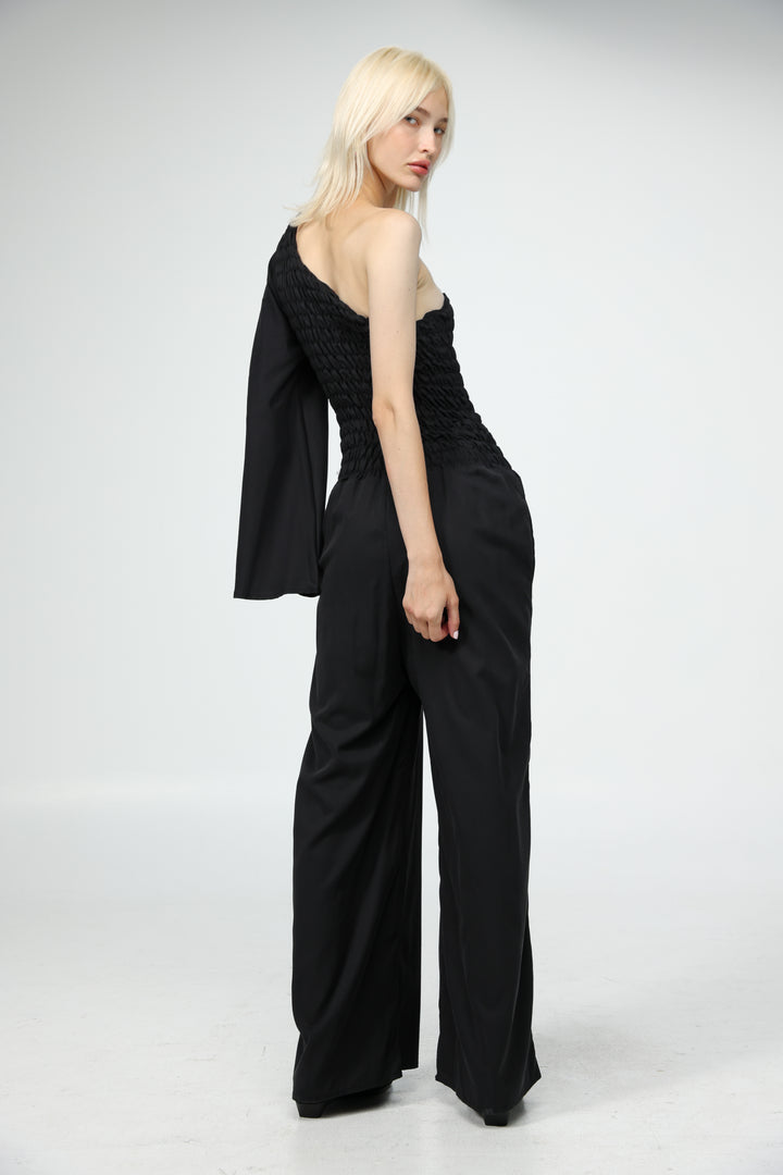 Black One Shoulder Jumpsuit