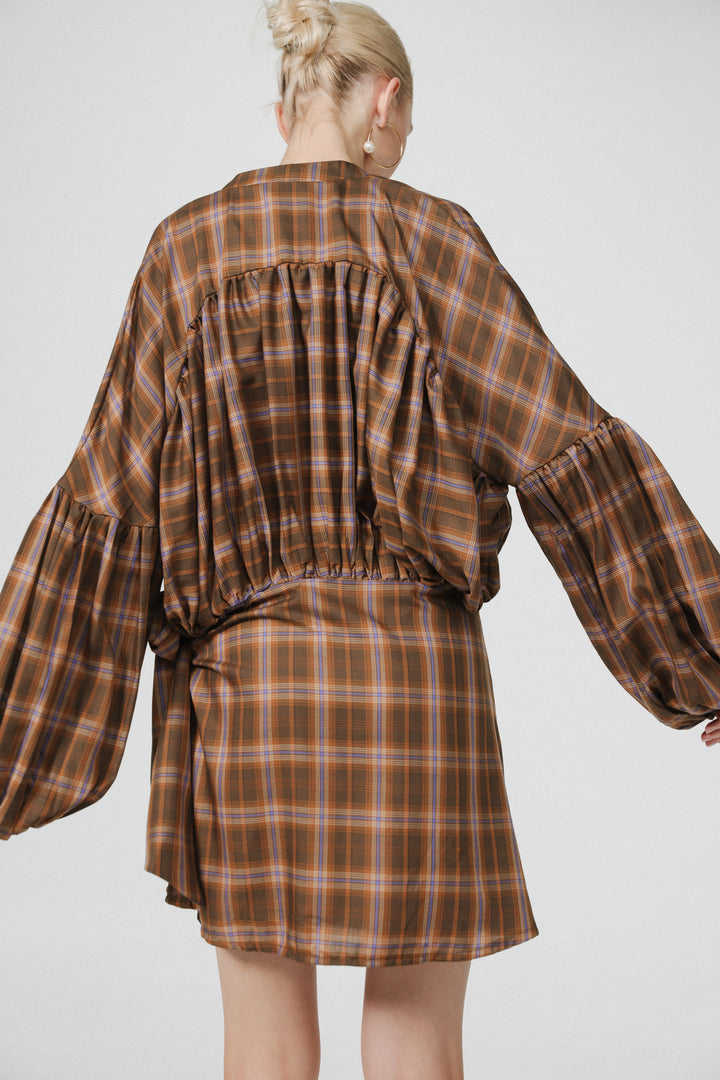 Remember Brown Checks Dress