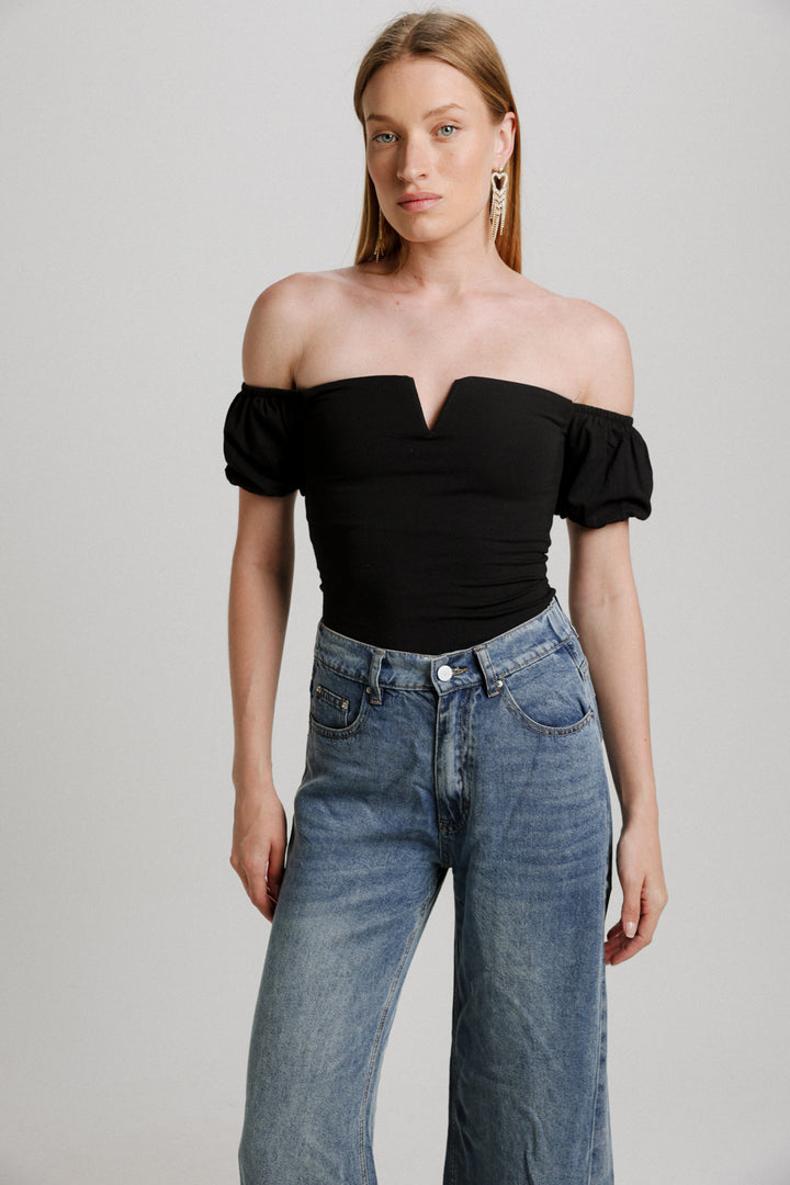 Sweeter Black Off Shoulder Top