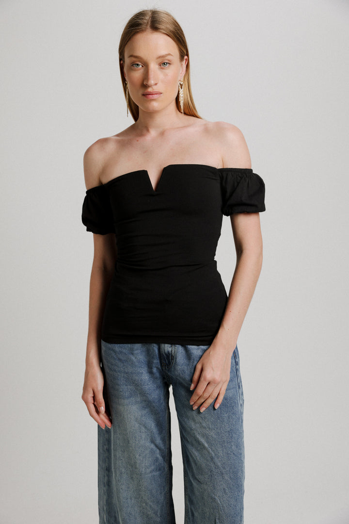 Sweeter Black Off Shoulder Top