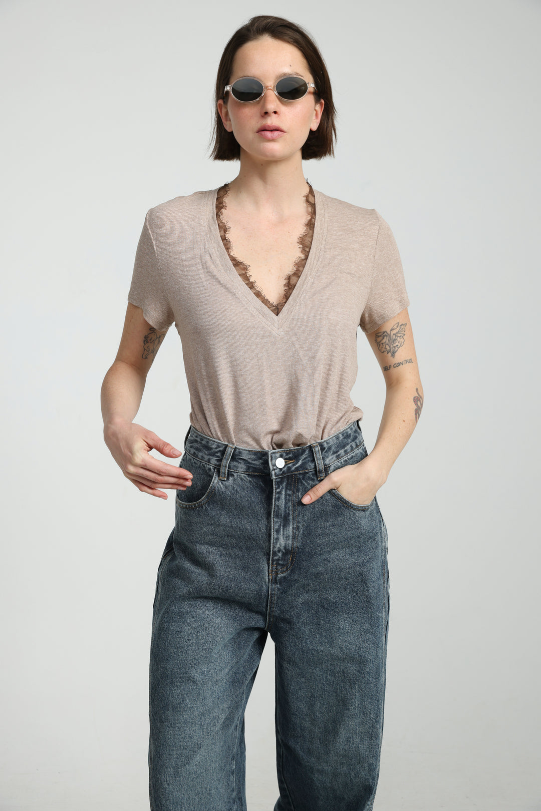 Mystery Light Brown Rib T-Shirt