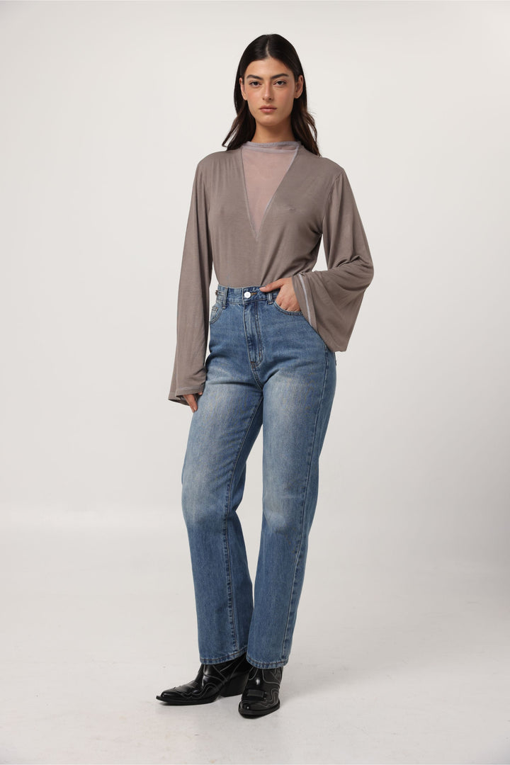 Field Taupe Mesh Shirt