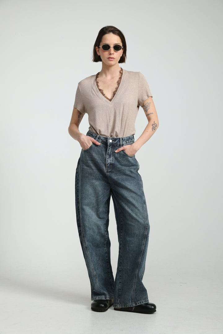 Mystery Light Brown Rib T-Shirt