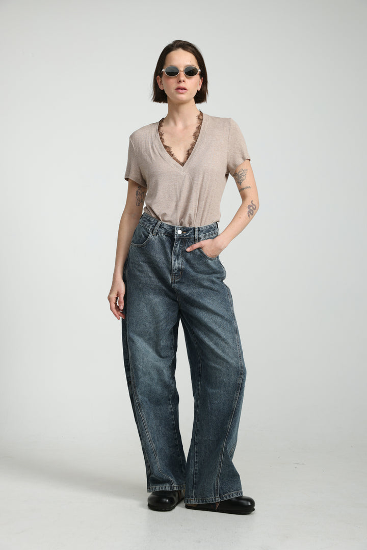 Mystery Light Brown Rib T-Shirt