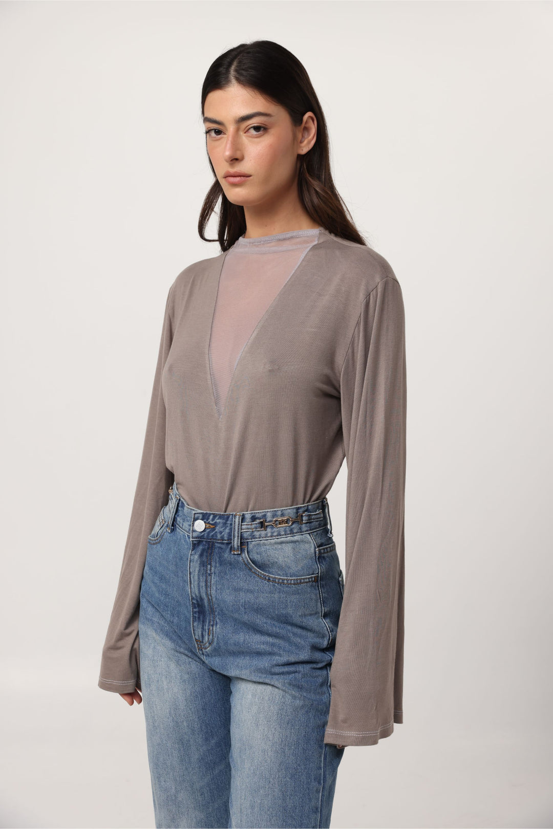 Field Taupe Mesh Shirt