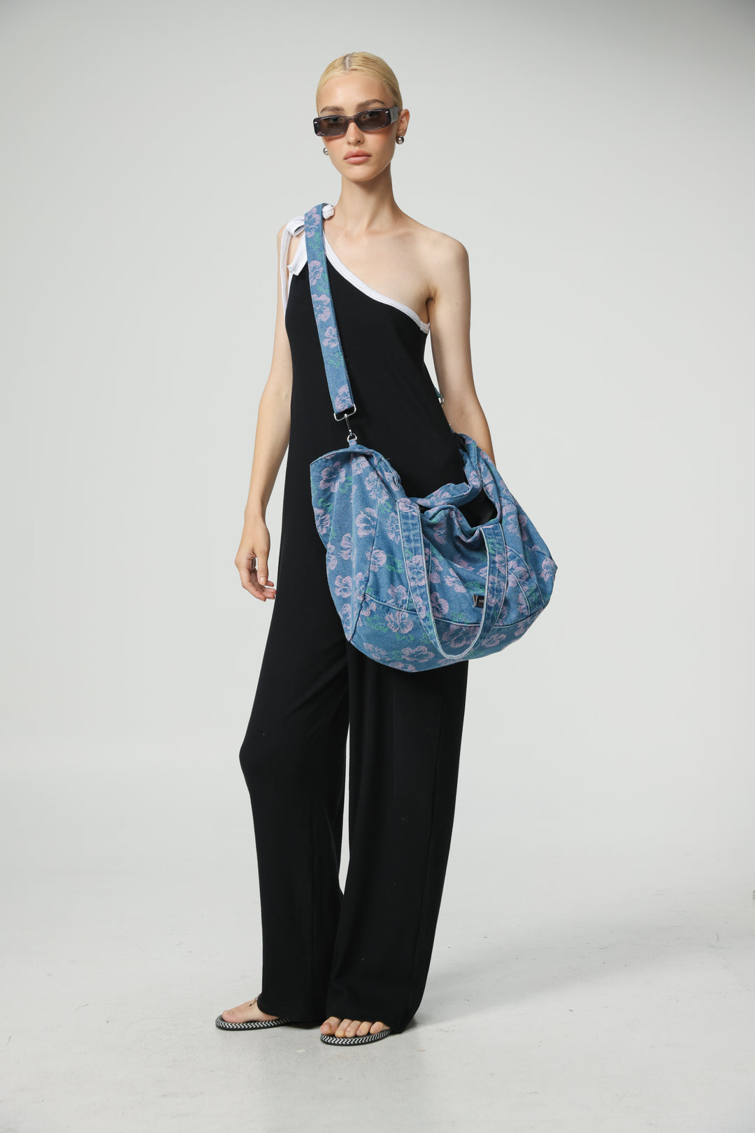 Floral Denim Bag