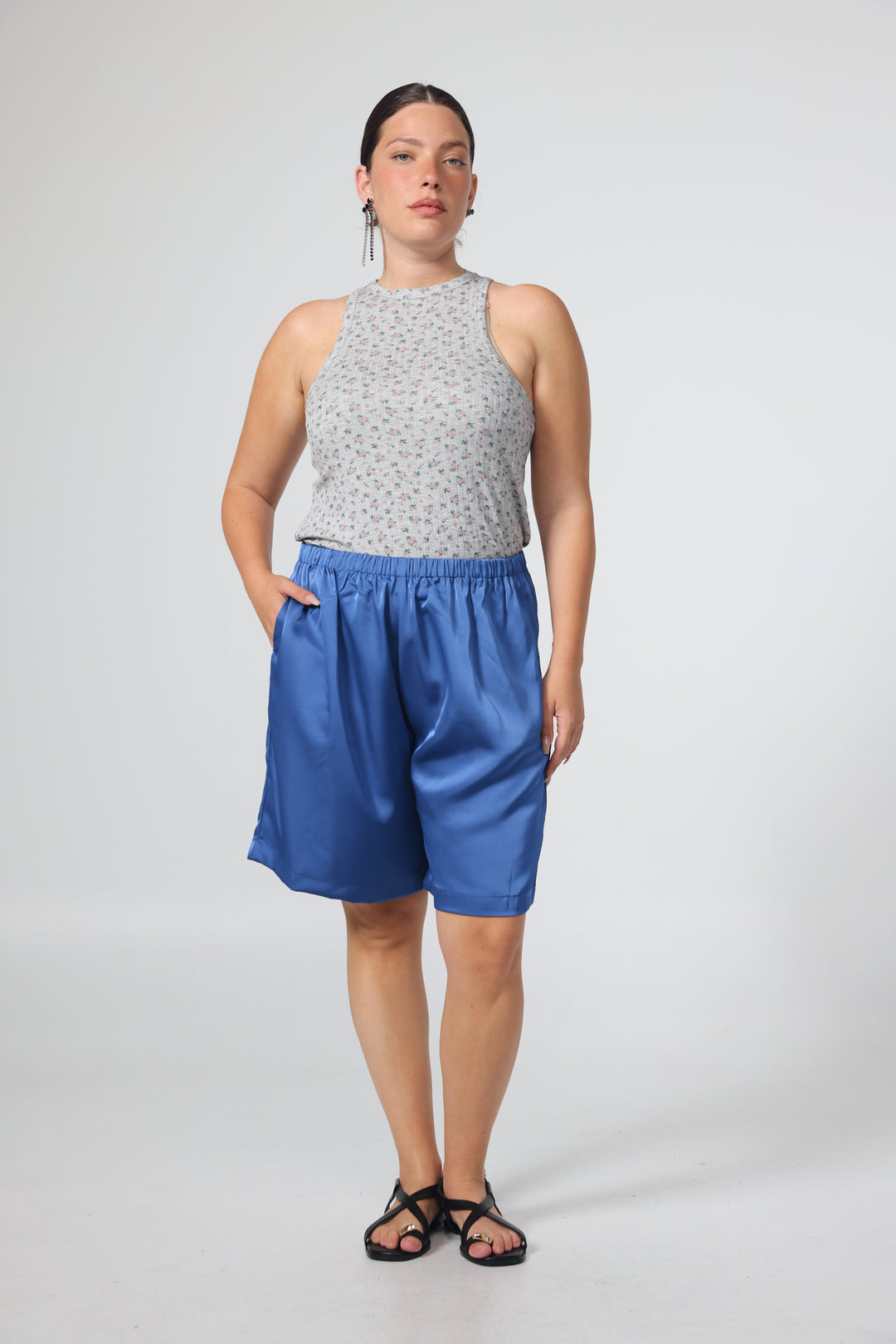 Saba Grey Floral Tank