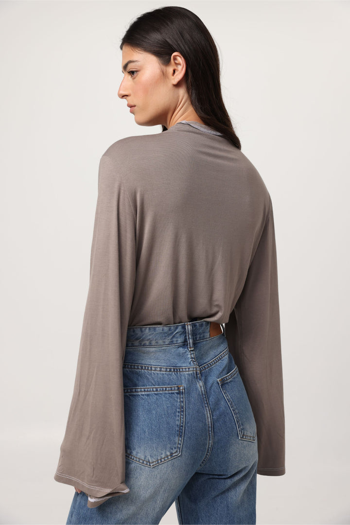 Field Taupe Mesh Shirt