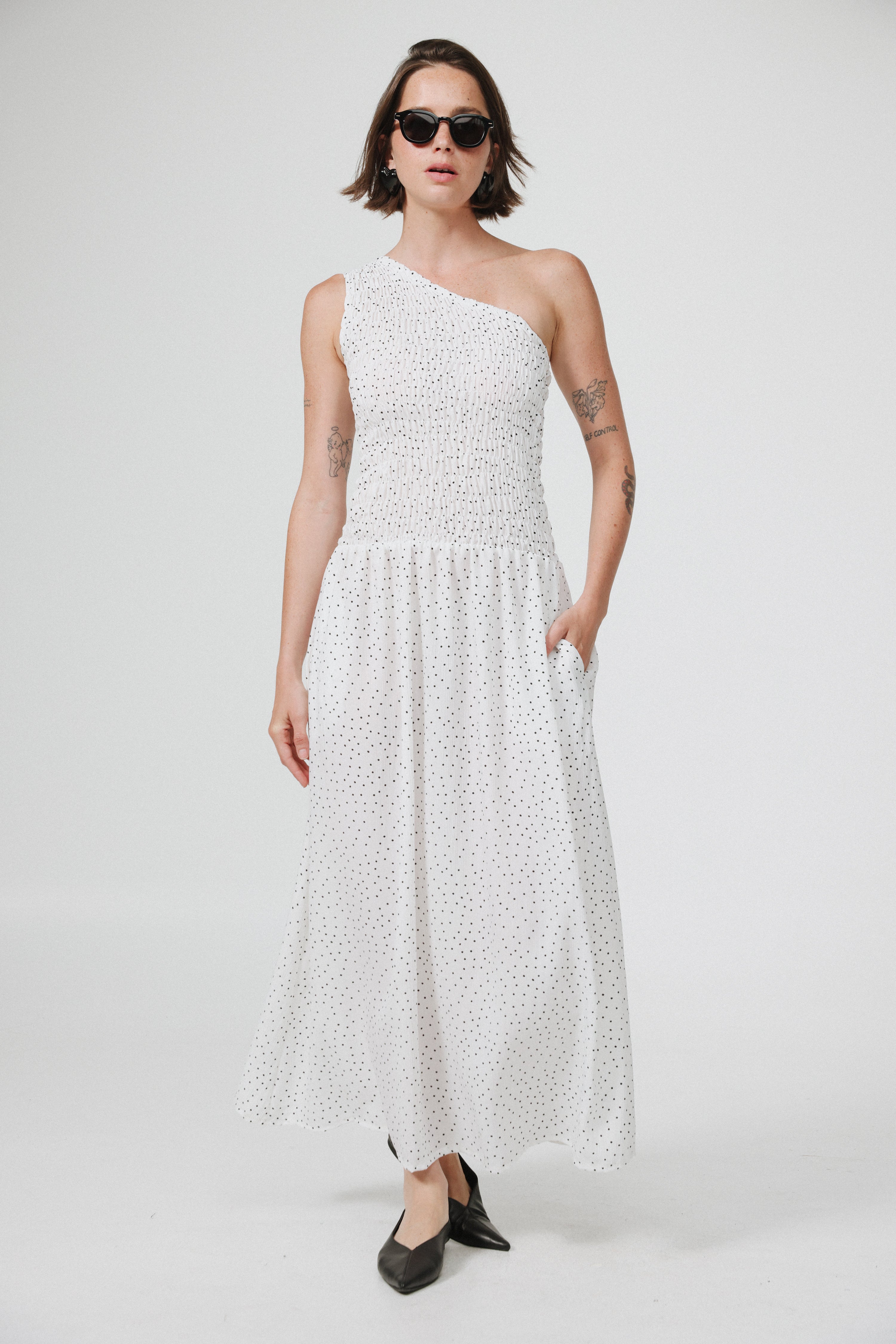 ワンピース soor proom Edith Dress Swiss Dot Cloud ワンピース soor proom Edith Dress Swiss Dot Cloud soor proom