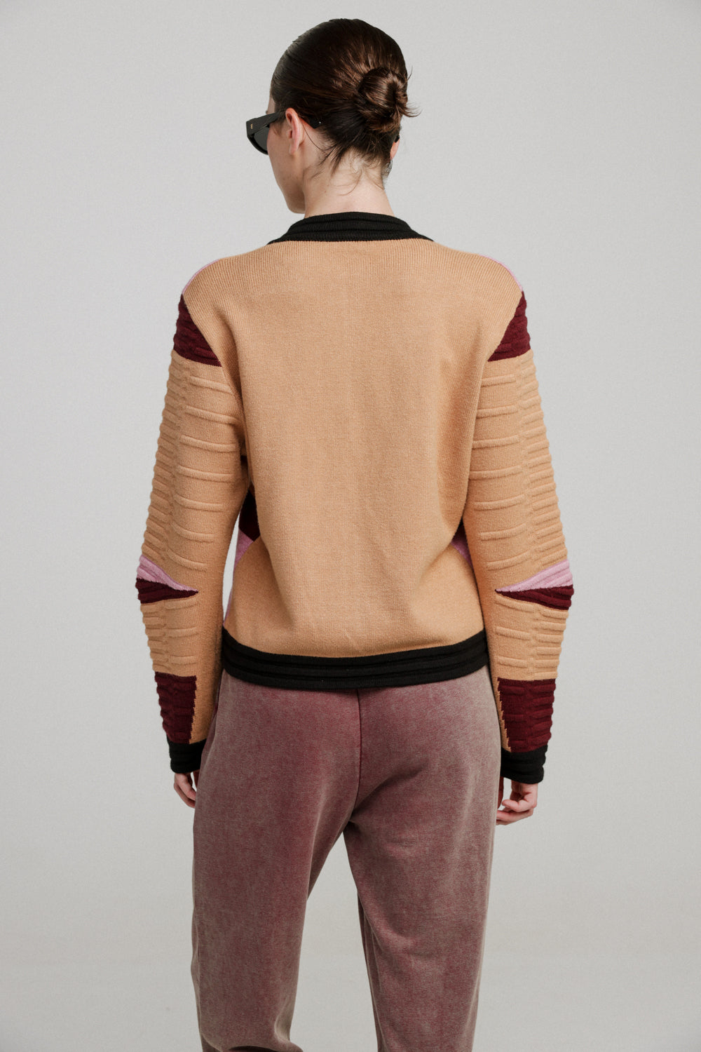 Islington Maroon Striped Sweater