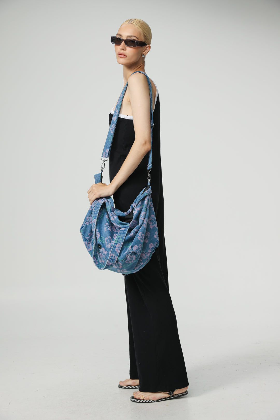 Floral Denim Bag