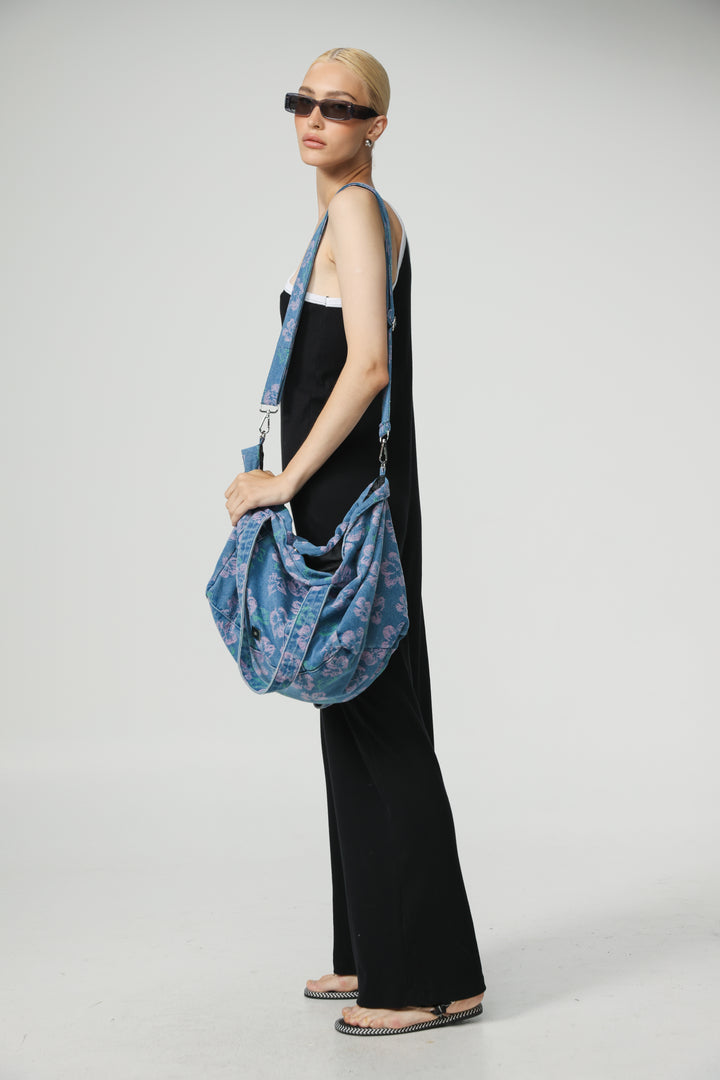 Floral Denim Bag