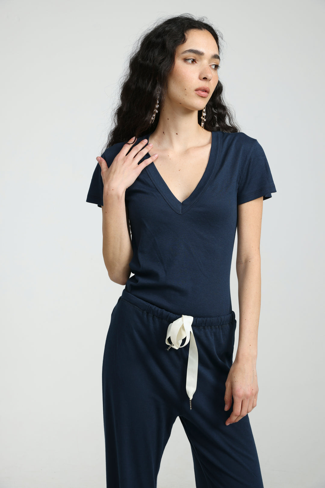 Clean27 Navy V T-Shirt