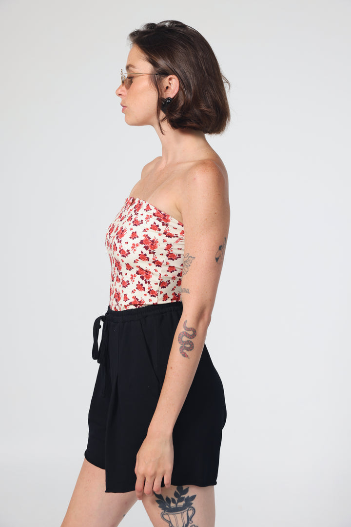 Fantasy Rose Floral V Top