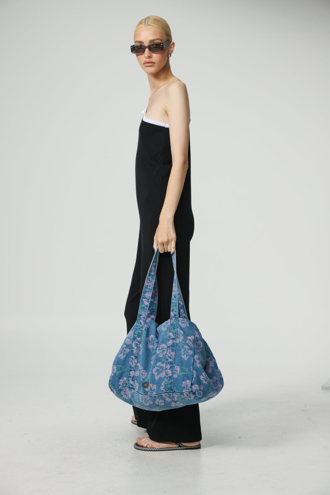 Floral Denim Bag