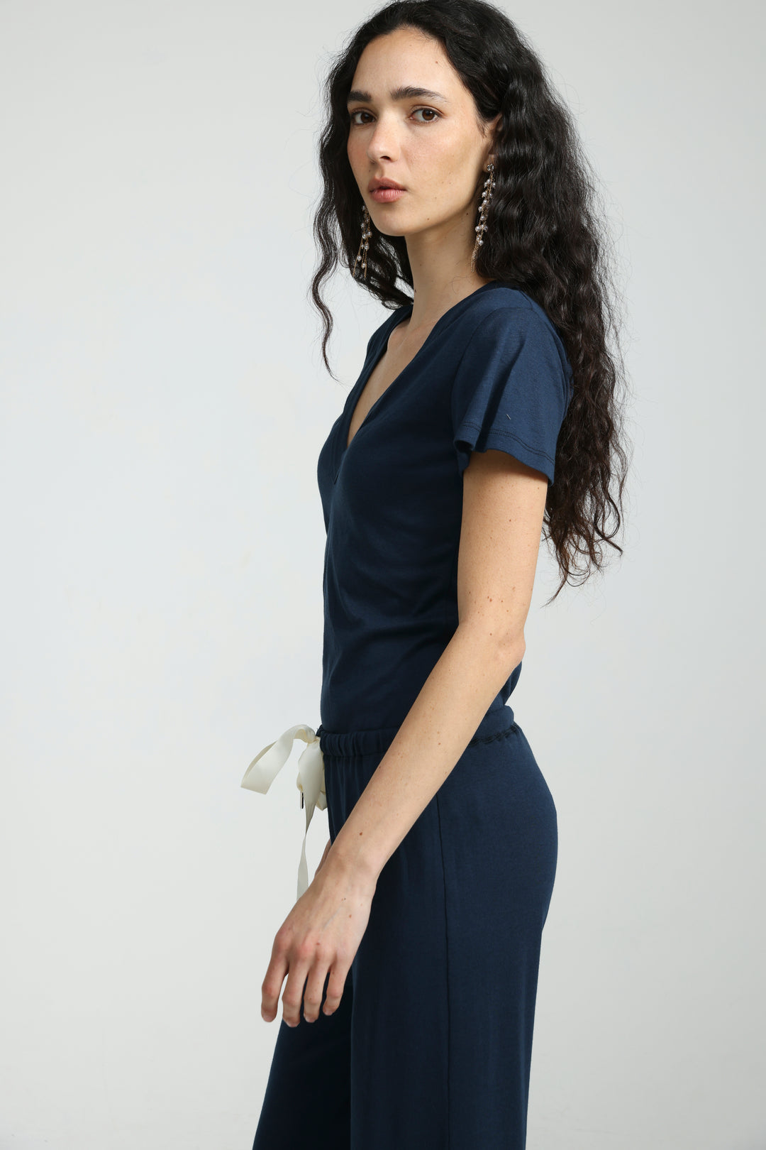 Clean27 Navy V T-Shirt