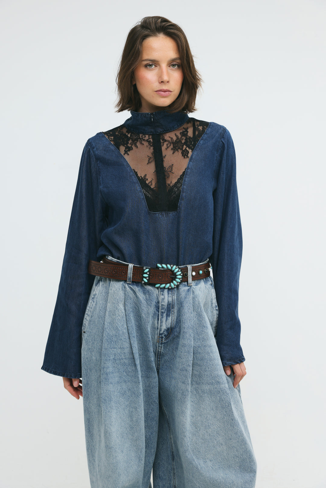 Adam Lace Dark Denim Polo