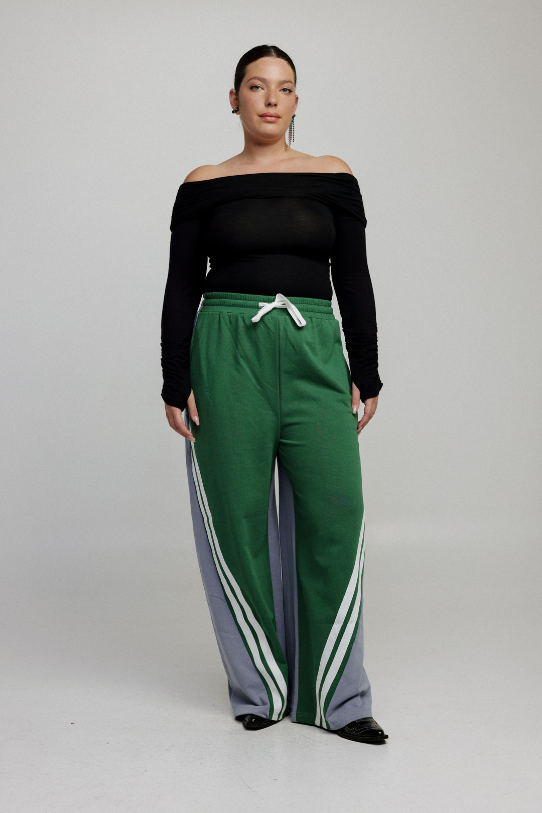 Too Cool Green Mixed Joggers