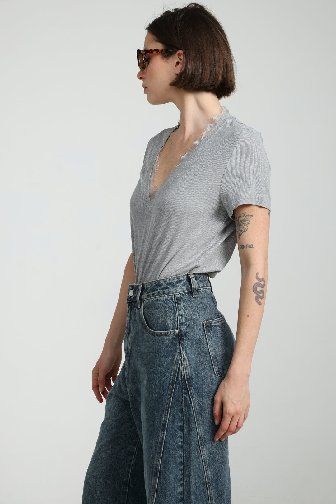 Mystery Light Grey Rib T-Shirt