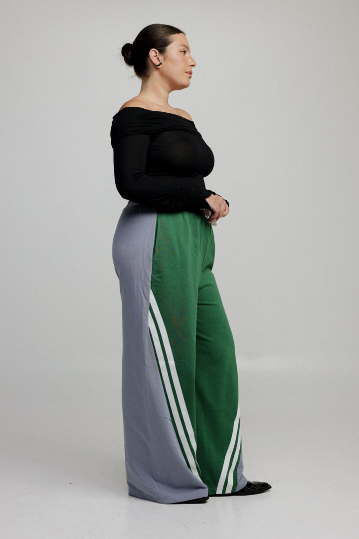 Too Cool Green Mixed Joggers