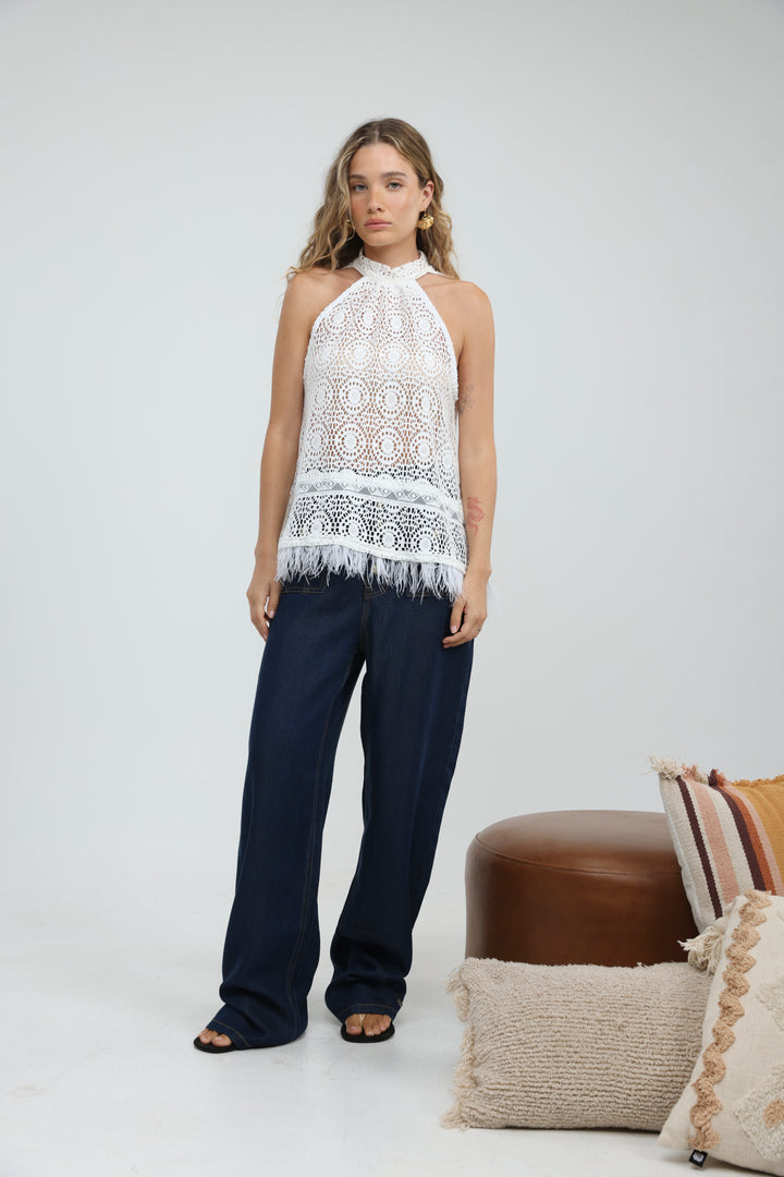 Marigold White Tank