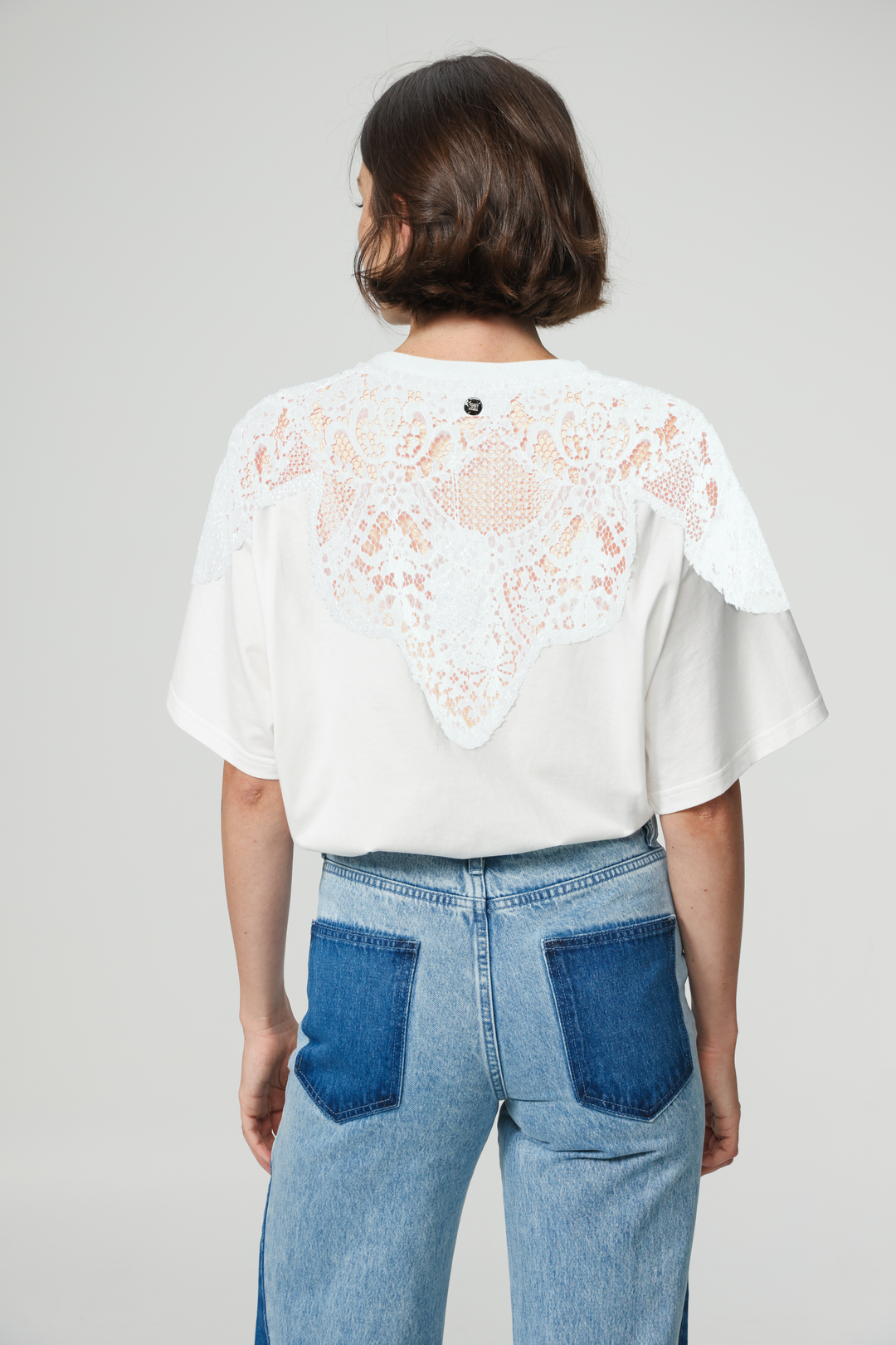 Lion White Lace T-Shirt