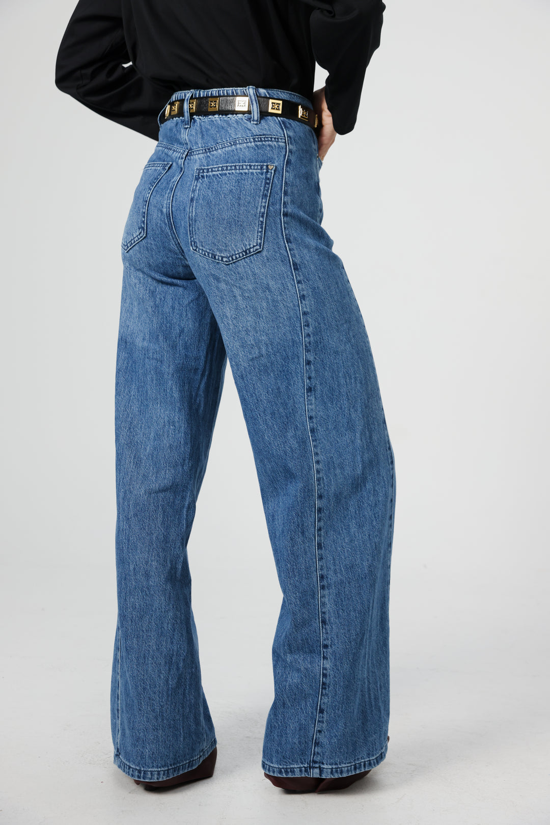 EE Black Leather Belt