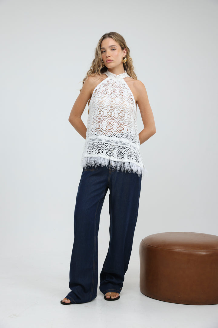Marigold White Tank