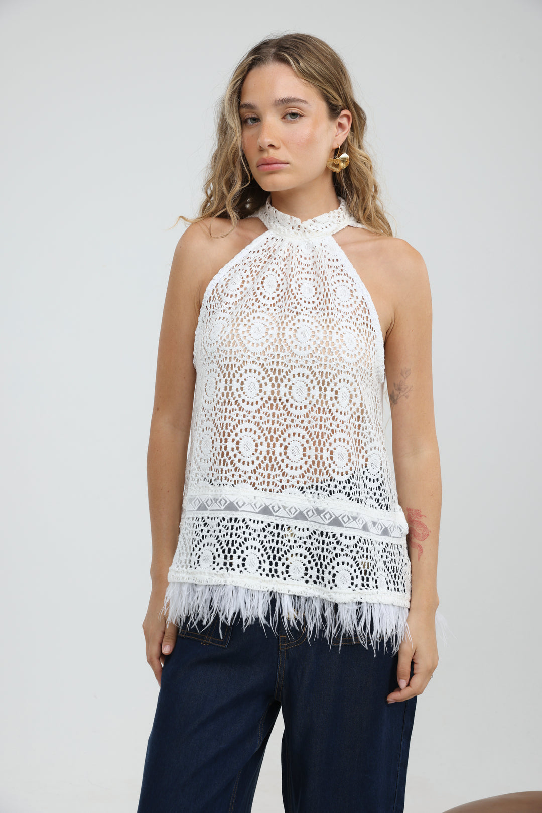 Marigold White Tank