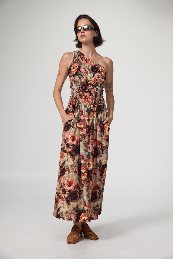 Wonder Floral One Shoulder Dress