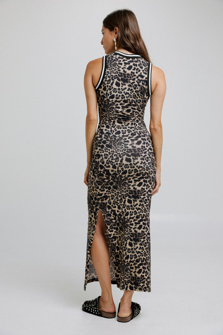 שמלה מנומרת Taken Leopard Dress גב