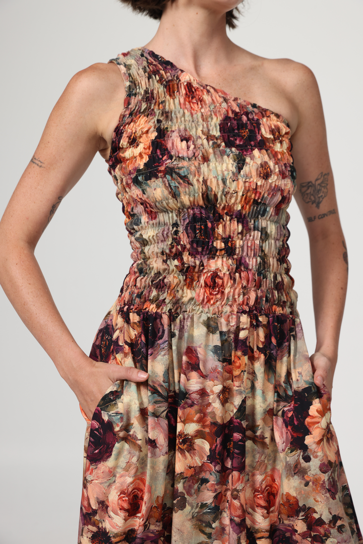Wonder Floral One Shoulder Dress
