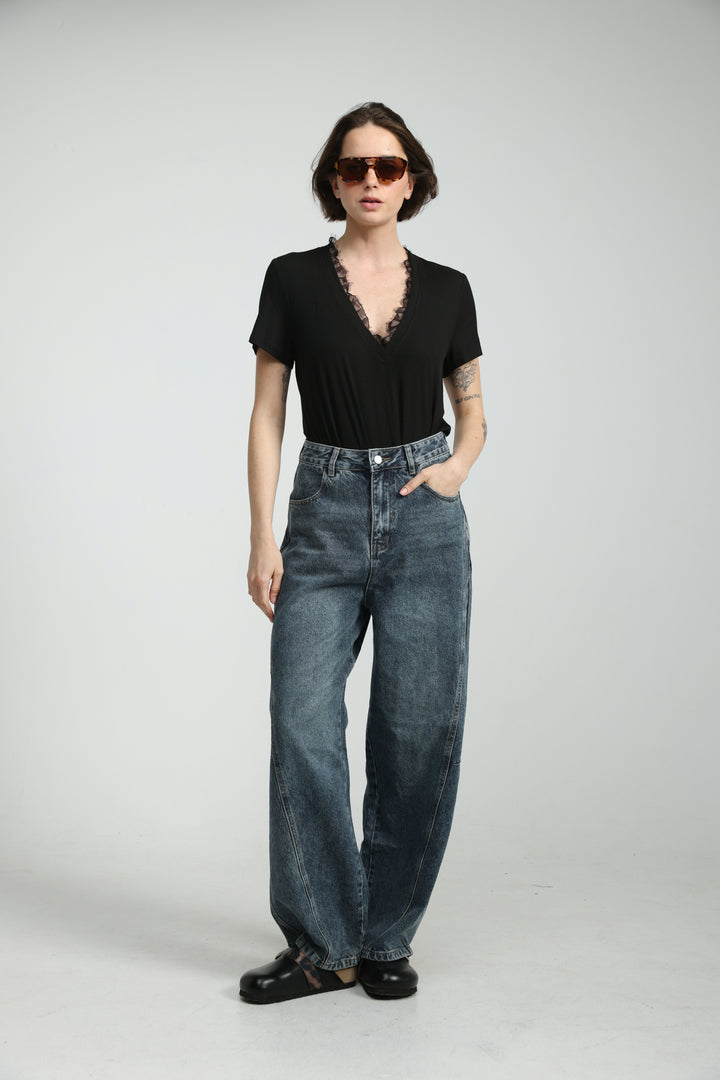 Mystery Black Rib T-Shirt