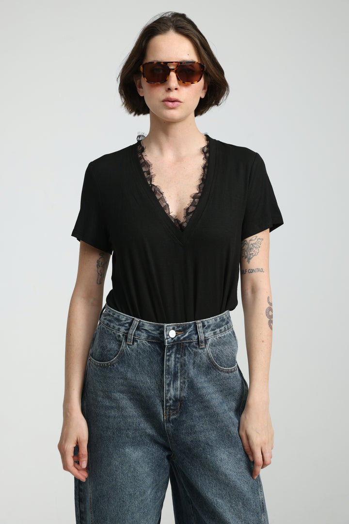 Mystery Black Rib T-Shirt